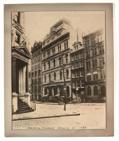 The stock exchange on Broad Street, 1885 by American Photographer